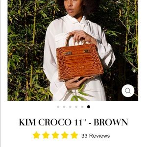 Teddy Blake Kim Croco Brown/Camel Leather Bag